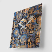 Oude Egyptische Textiel Wandklok (Hoek)