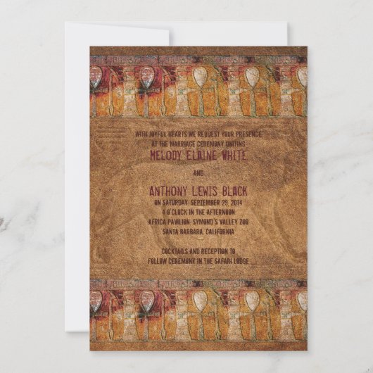 Oude Egyptische uitnodiging tot het huwelijk (Achterkant)