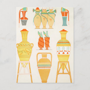 Oude Egyptische urnen Feestdagenkaart