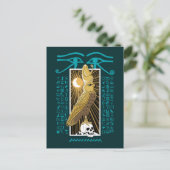 Oude Egyptische valk God Horus Briefkaart (Staand voorkant)