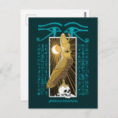 Oude Egyptische valk God Horus Briefkaart (Voorkant / Achterkant)