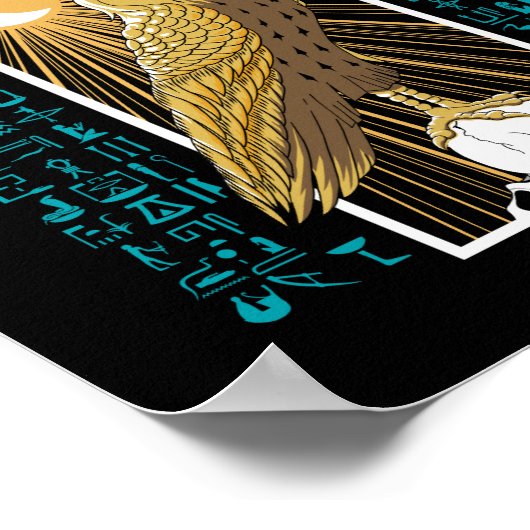 Oude Egyptische valk God Horus Poster (Hoek)