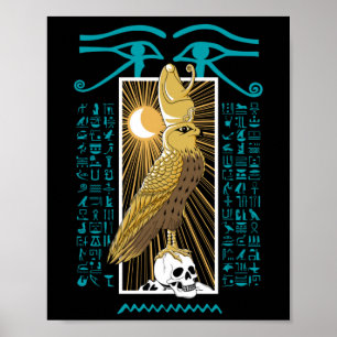 Oude Egyptische valk God Horus Poster