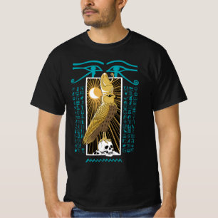 Oude Egyptische valk God Horus T-shirt