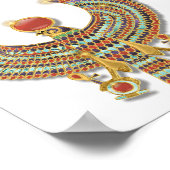 Oude Egyptische valkspeelster Poster (Hoek)