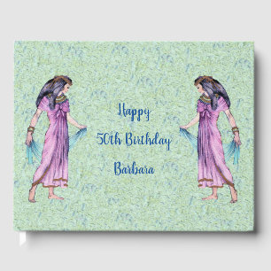 Oude Egyptische vrouw Birthday Green Blue Gastenboek