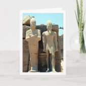 Oude Egyptische wachbeelstatuen, Luxor, Kaart (Voorkant)