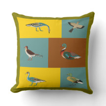 Oude Egyptische Watervogel Illustratie Worp Kussen
