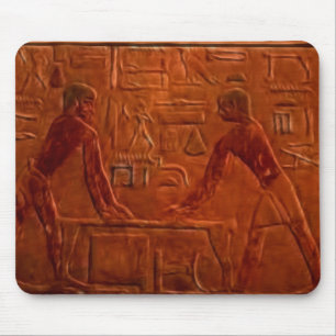 Oude Egyptische werklui aan zandtafel Muismat