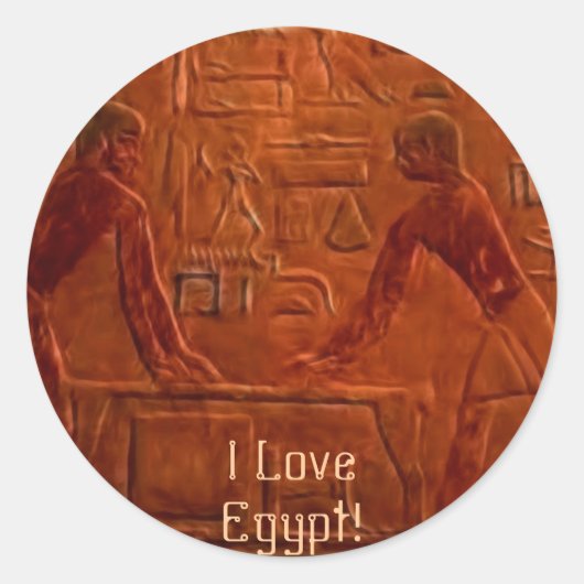 Oude Egyptische werknemers op Sticker (Voorkant)