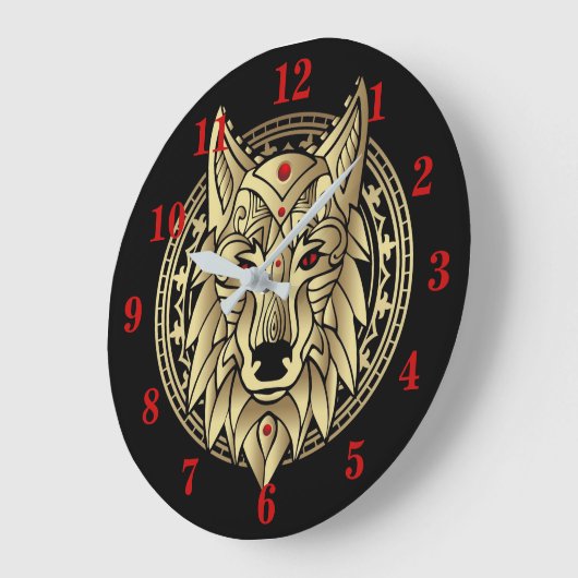 Oude Egyptische Wolf Grote Klok (Hoek)