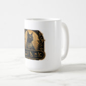 Oude Egyptische Zwarte Kat Bastet Mok (Voorkant rechts)