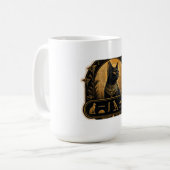 Oude Egyptische Zwarte Kat Bastet Mok (Voorkant links)