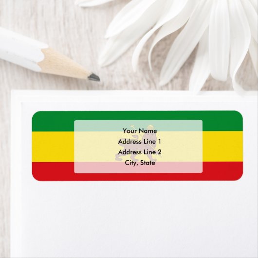 Oude Ehtiopische vlag Etiket (Insitu)