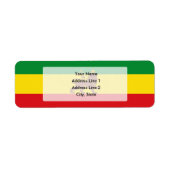 Oude Ehtiopische vlag Etiket (Voorkant)