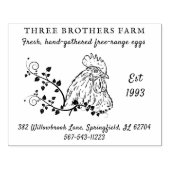 Oude Eierdozen Familieboerderij & Adres Rubberstempel (Afrduk)