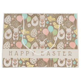 Oude Eieren Konijn Kuikens Gepersonaliseerd Pasen Groot Cadeauzakje