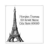 Oude Eiffeltoren #1 Tekening Naam Retouradres Rubberstempel (Afrduk)
