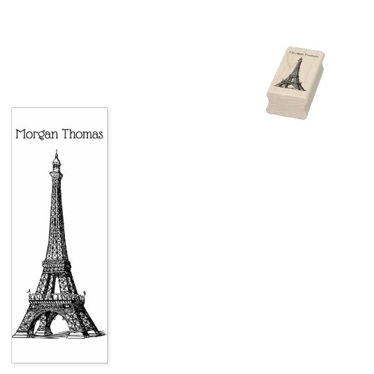Oude Eiffeltoren #1 Tekening Rubberstempel (Gestempeld)