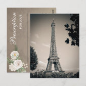 Oude Eiffeltoren  Bruidsdouche Spel Postkaart (Voorkant / Achterkant)