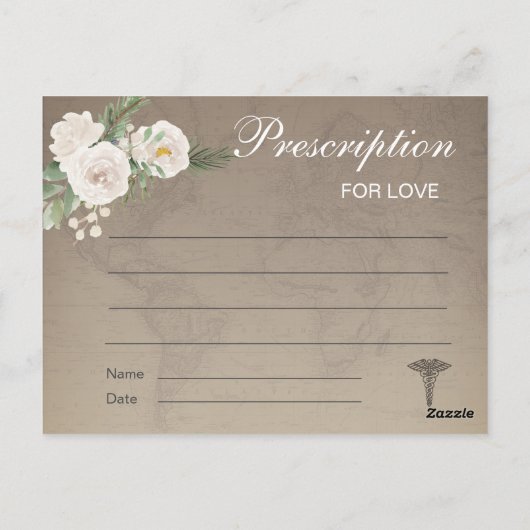 Oude Eiffeltoren  Bruidsdouche Spel Postkaart (Achterkant)