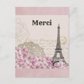 Oude Eiffeltoren Parijs Frankrijk Dank je wel Briefkaart (Voorkant)