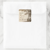 Oude eik boom dank u bruiloft stickers (Tas)