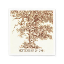 Oude eik boom - Love Tree Paper servetten