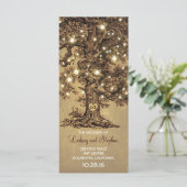 Oude eik boom rustieke bruiloft programma's (Staand voorkant)