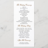 Oude eik boom rustieke bruiloft programma's (Achterkant)