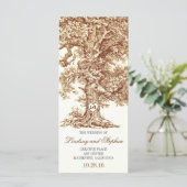 Oude eik boom rustieke bruiloft programma's (Staand voorkant)