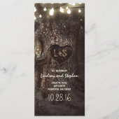 Oude eik boom rustieke bruiloft programma's (Voorkant)