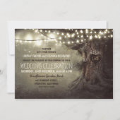 Oude Eiken Boom en Hout Hart Rustiek Land Kaart (Voorkant)