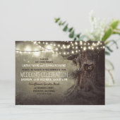 Oude Eiken Boom en Hout Hart Rustiek Land Kaart (Staand voorkant)