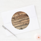 Oude eiken houten textuur achtergrond ronde sticke ronde sticker (Envelop)