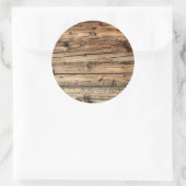 Oude eiken houten textuur achtergrond ronde sticke ronde sticker (Tas)