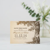 Oude eikenboom Bewaar de datum briefkaarten (Staand voorkant)