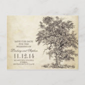  oude eikenboom Bewaar de datum briefkaarten (Voorkant)