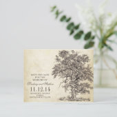 oude eikenboom Bewaar de datum briefkaarten (Staand voorkant)