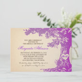  oude eikenboom bruidsdouche uitnodigingen (Staand voorkant)