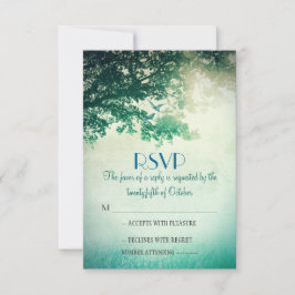  oude eikenboom bruiloft RSVP kaarten Kaartje
