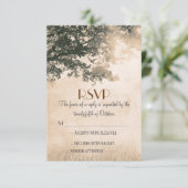  oude eikenboom bruiloft RSVP kaarten Kaartje (Staand voorkant)