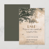  oude eikenboom bruiloft RSVP kaarten Kaartje (Voorkant / Achterkant)