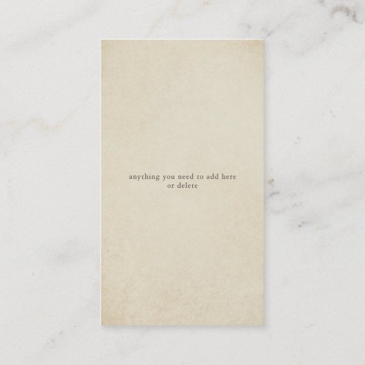  Oude eikenboom Elegant Visitekaartje (Achterkant)