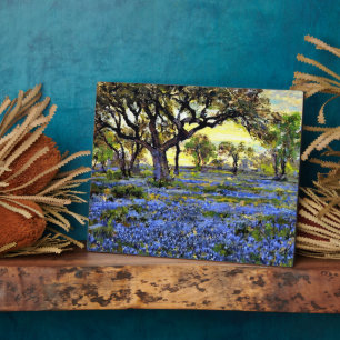 Oude eikenboom en blauwe bonen - Onderdonk kunst Fotoplaat