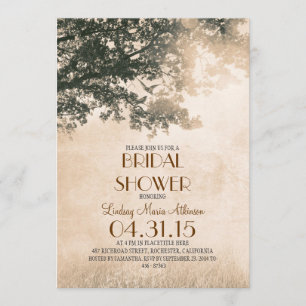 oude eikenboom en liefdesvogels vrijgezellenfeest kaart