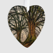 Oude eikenboom in de winter ornament (voorkant)