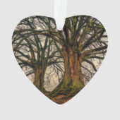 Oude eikenboom in de winter ornament (achterkant)