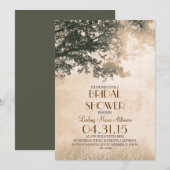  oude eikenboom & love birds vrijgezellenfeest kaart (Voorkant / Achterkant)