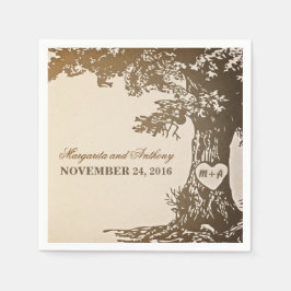 Oude eikenboom  papieren servetten